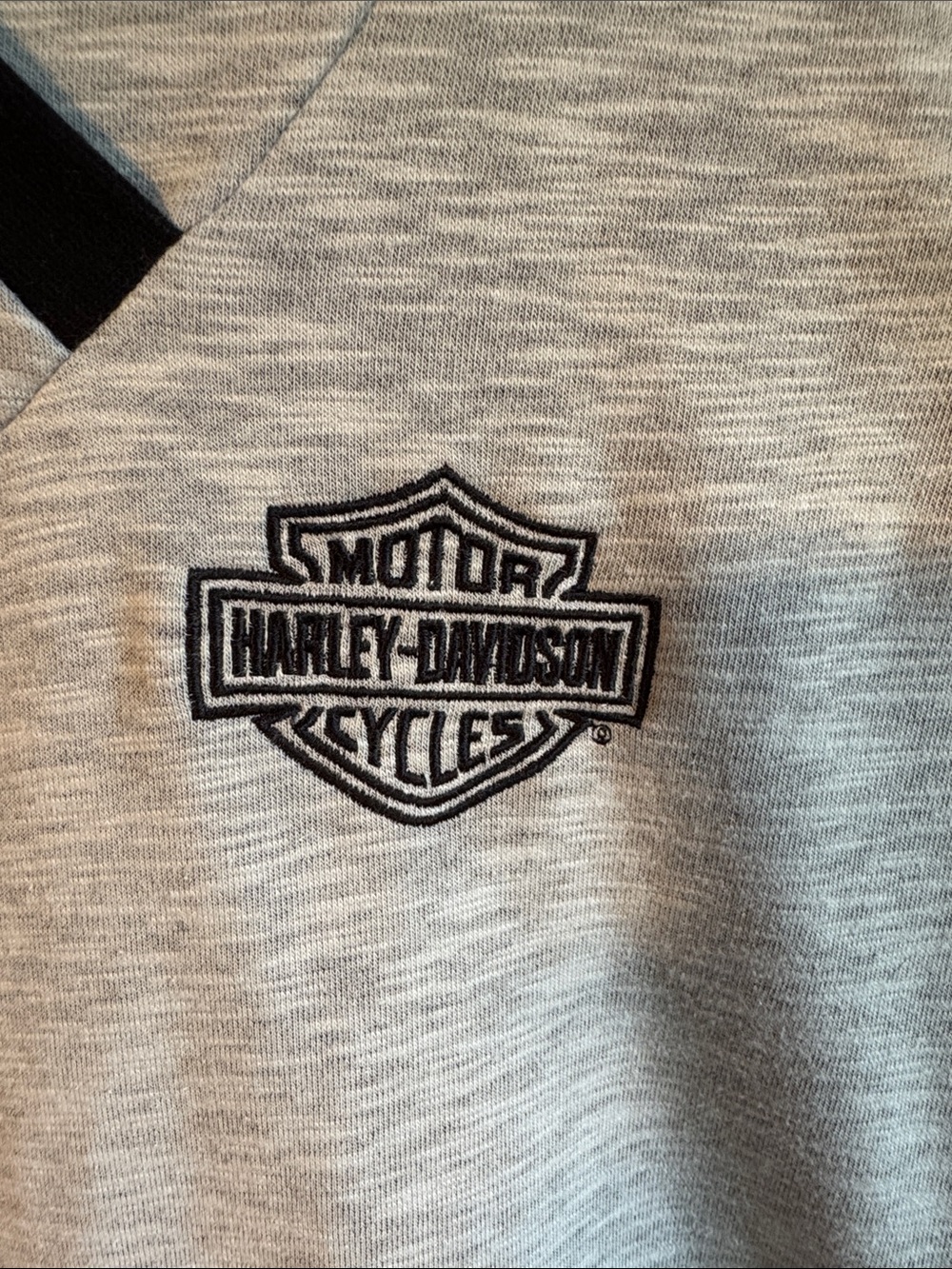 Harley-Davidson Light Gray & Black Sleeveless Hooded Tank - Picture 2 of 6